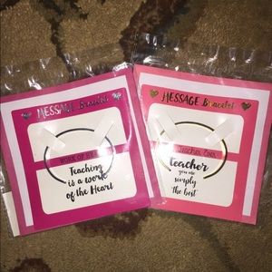 (2) Teacher’s Message bracelet fashion jewelry
